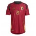 Camiseta Bélgica Timothy Castagne #21 Primera Equipación Replica Eurocopa 2024 mangas cortas